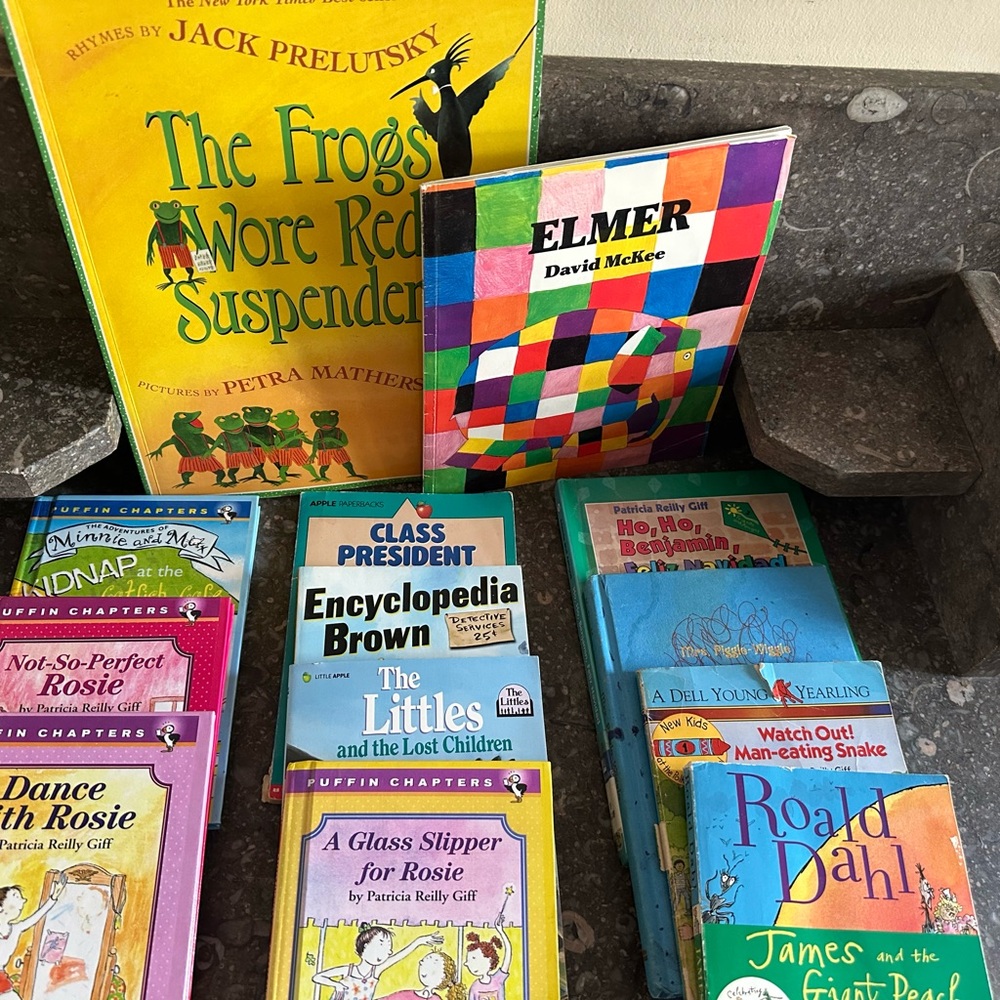 Elmer Colorful Patchwork Book & Other books, lot of 13 books